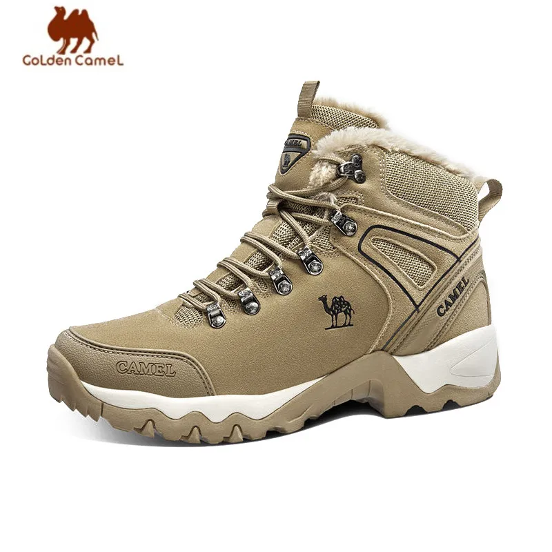 Top Trends: GOLDEN CAMEL Outdoor High-top Hiking Shoes For Women Snow Boots Winter Warm Plus Wear-resistant Non-slip Trekking Shoes For Men Shoppable Styles