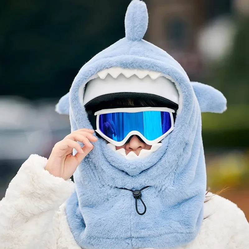 Top Trends: Winter Warm Ski Helmet Cover Comfortable Soft Fleece Skiing Head Warmer Cartoon Cute Cartoon Shark Decorative Helmet Cover Hat Shoppable Styles