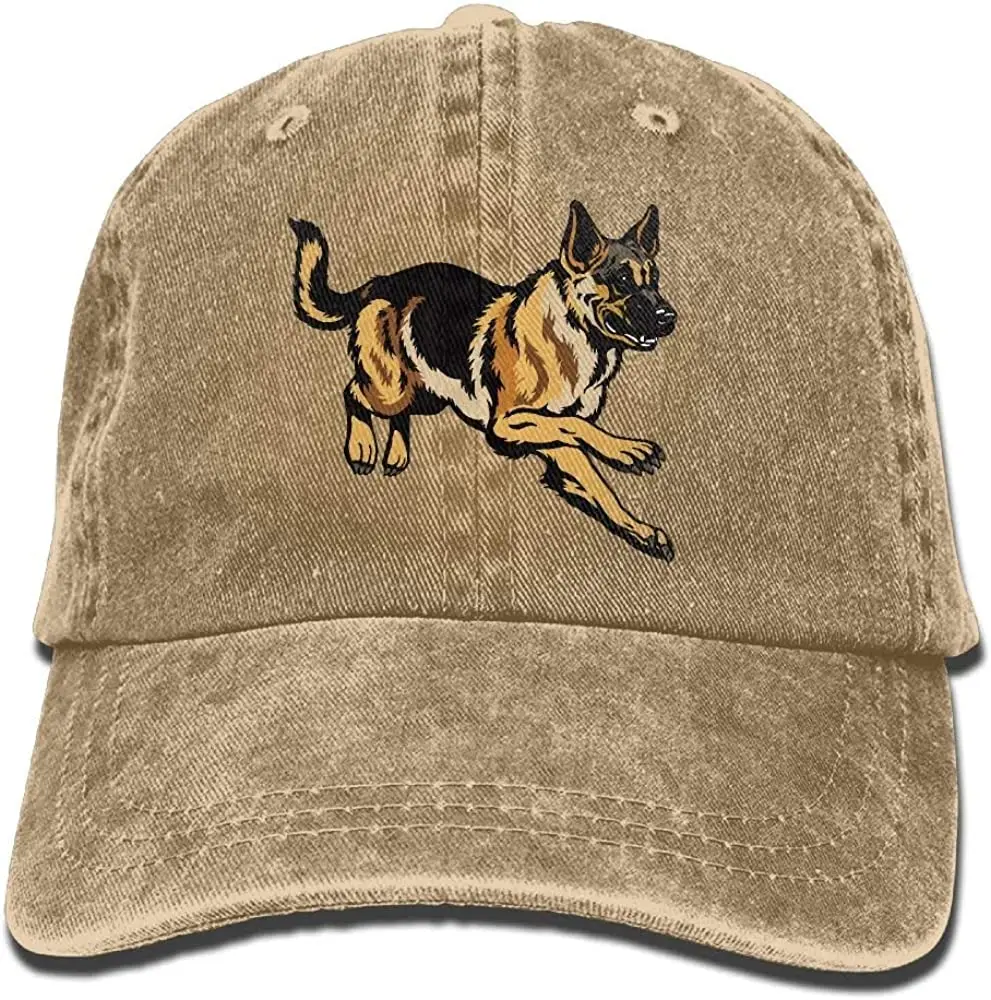 Top Trends: Cotton Baseball Cap Dog German Shepherd Unisex Snapback Caps Washed Denim Cap Shoppable Styles