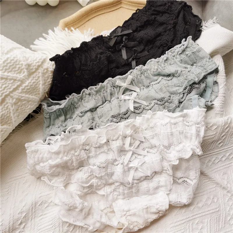 Top Trends: Women&#039;s Cotton Underwear Panty Sexy Lace Panties Girls Fashion Bow Briefs Low Waist Seamless Underpants Female Lingerie Shoppable Styles