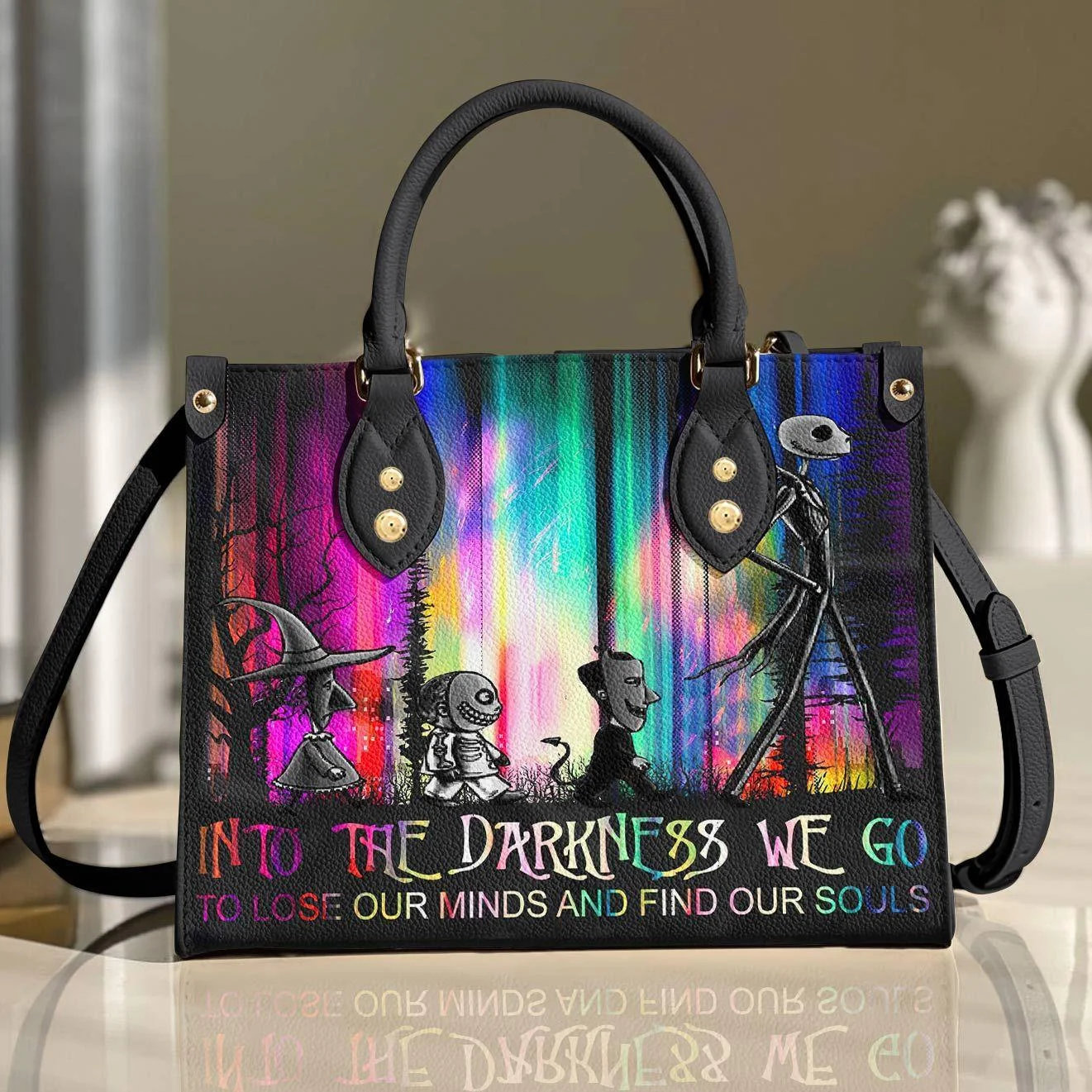 Top Trends: Custom Nightmare Before Christmas Print Tablet Bag Picture Design Tote Bags Zipper Closure Accessory Bag Sac A Main Luxury Bag Shoppable Styles