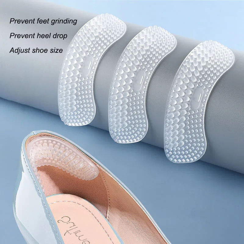 Top Trends: 1 Pair Women Silicone Insoles For Shoes High Heels Adjust Size Massage Heel Liner Grips Protector Sticker Pain Relief Foot Care Shoppable Styles