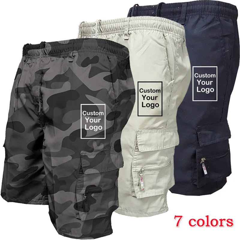 Top Trends: Newest Diy Your Logo Men Shorts 2023 Summer Cargo Bermuda Shorts Casual Loose Drawstring Shorts Tactical Five Point Pants Shoppable Styles