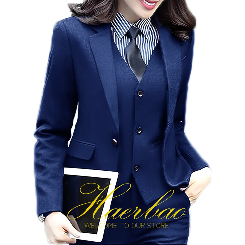 Top Trends: Women's Pants Set Business Office Workwear Formal Slim Fit Jacket Pants Vest 3 Piece Set Custom Size Women's Suits Blazer Shoppable Styles