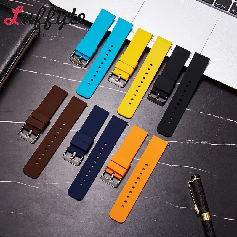 Top Trends: Soft Silicone Men Women Watchbands 12 / 14 / 16 / 18 / 20 / 22 / 24mm Replacement Watch Accessories Quick Release Rubber Watch Strap Shoppable Styles