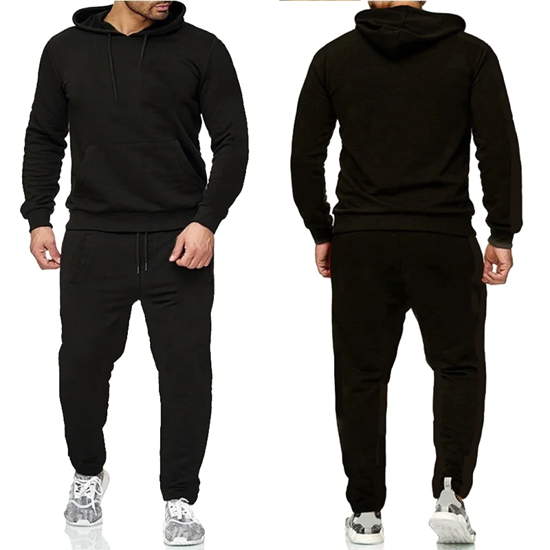 Top Trends: Basic Men / Women 2Pcs / Sets Sweatshirt Hoodies Pants 2023 Male Gyms Fitness Tops Joggers Sportswear Tracksuits Shoppable Styles