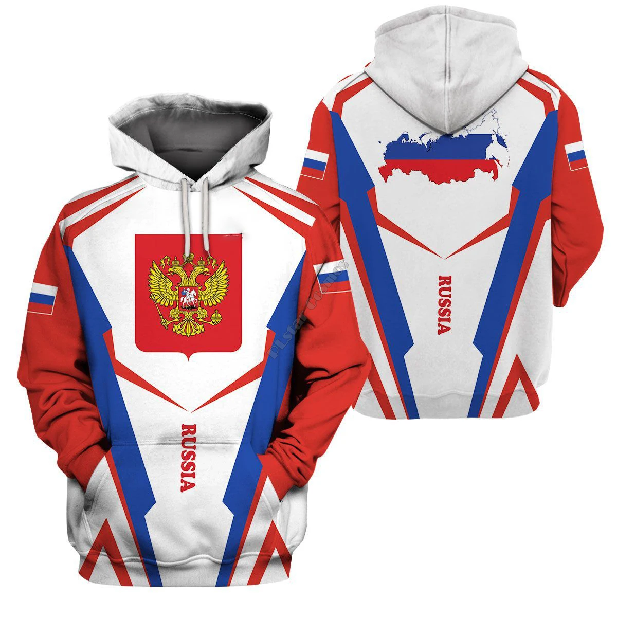 Top Trends: Russian Flag Hoodies Men Fashion Tracksuit Women Sweatshirt Hoodie Kids Hip Hop Clothing Россия National Emblem Printed Pullover Shoppable Styles