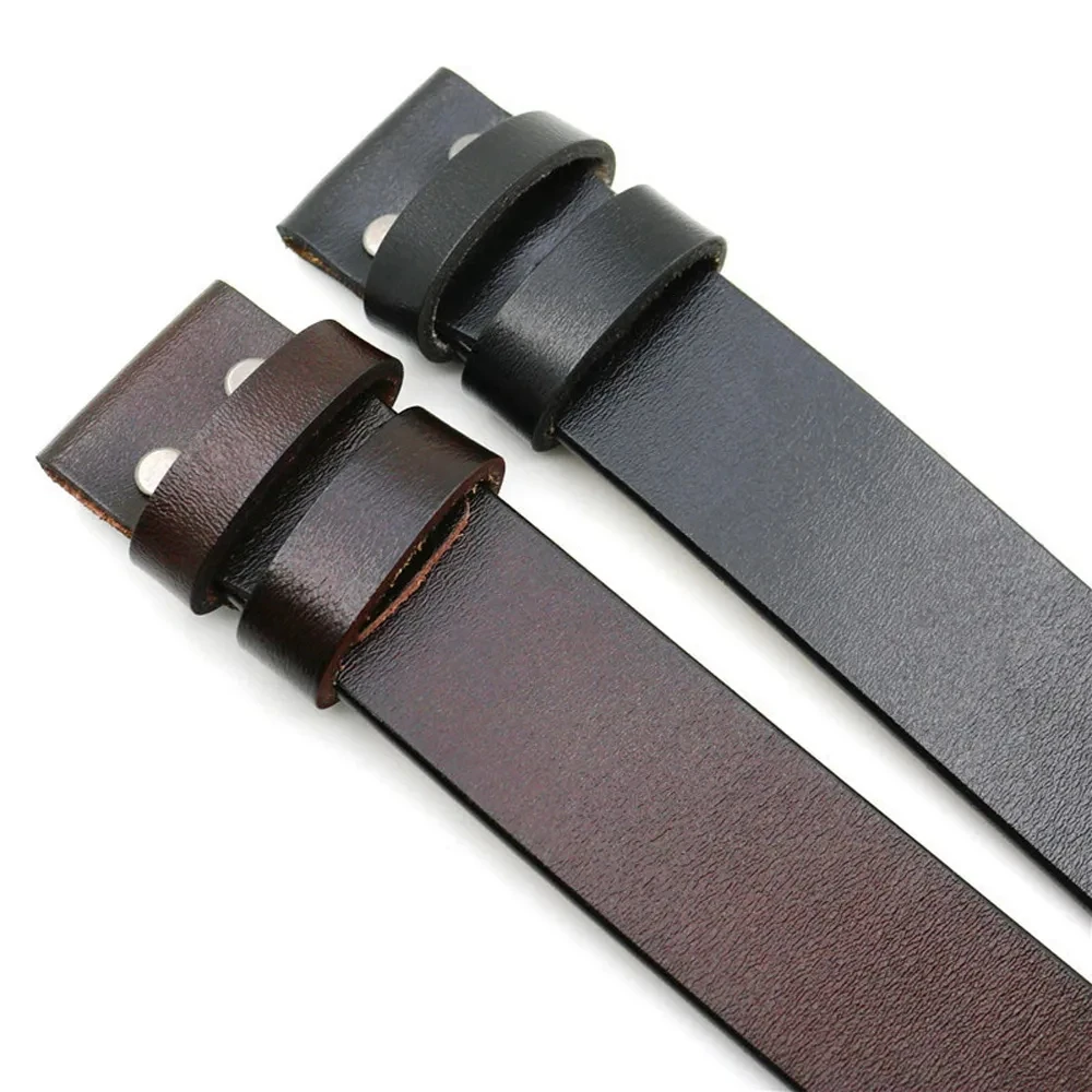 Top Trends: Real Leather Cowskin Men Belts 3.8cm With Zinc Alloy Metal Buckle Head I'm The Boss New Brand Design Male Long Straps Shoppable Styles - Image 5