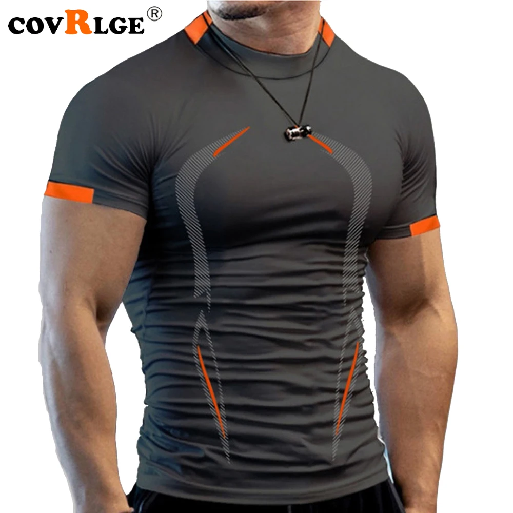 Top Trends: Covrlge Summer Gym Shirt Sport T Shirt Men Quick Dry Running Shirt Men Workout Tees Fitness Tops Oversized Short Sleeve T-shirt Shoppable Styles