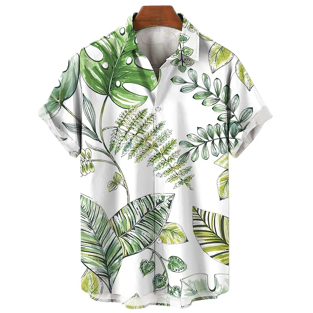 Top Trends: Men's Hawaiian Shirts Aloha Short Sleeve Top Casual Beach Social Blouse Holiday Print T-Shirts Oversized Tees Shirt Men Clothing Shoppable Styles