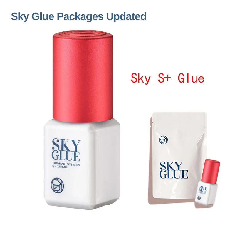 Top Trends: 5 Bottles Original Sky Glue For Eyelash Extensions 5ml Korea Sky S Plus Type Red Cap Glue Professional False Lash Adhesive Tools Shoppable Styles