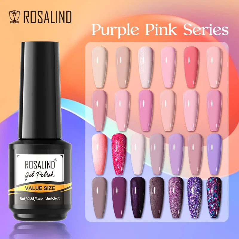 Top Trends: ROSALIND 7ml Gel Nail Polish For Nails Semi Permanent Soak Off Gel UV LED Varnishes Base Top Matt Coat Gel Polish Nail Art Gel Shoppable Styles