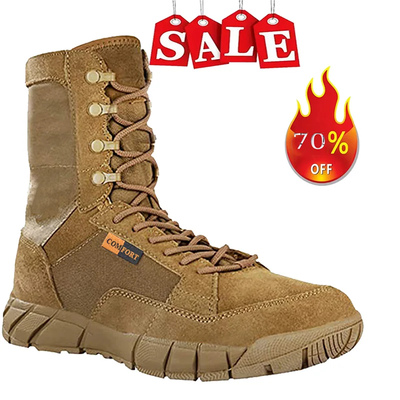 Top Trends: Military Tactical Combat Boots Men Outdoor Hiking Desert Army Boots Lightweight Breathable Male Ankle Boots Jungle Shoes Shoppable Styles