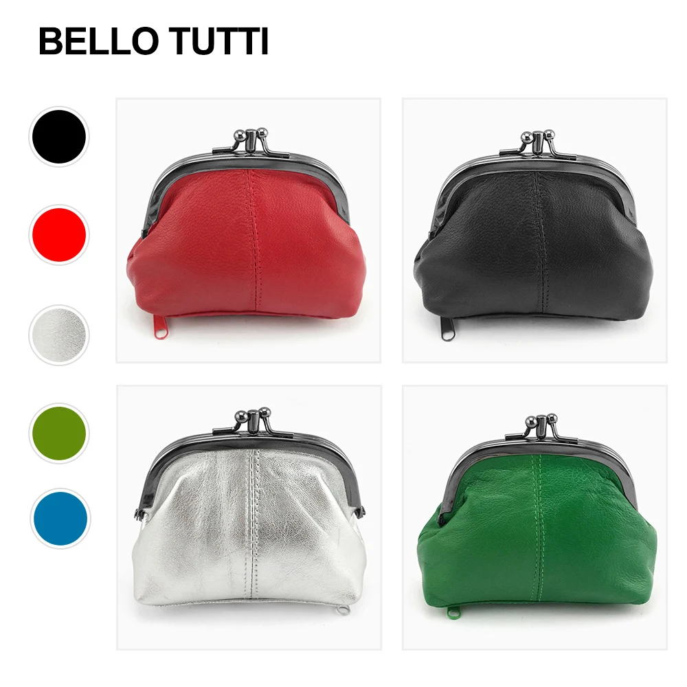 Top Trends: BELLO TUTTI Original New Mini Coin Purses Women Genuine Leather Sheepskin Small Wallets Metal Hasp Change Card Handbag Money Bag Shoppable Styles