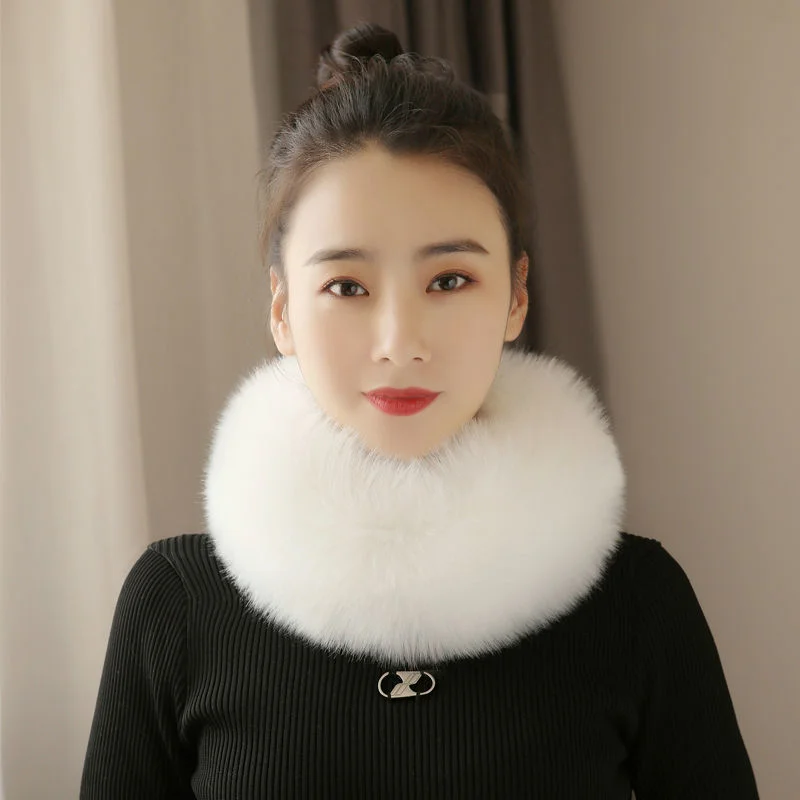 Top Trends: Women Faux Fur Collar Shawl Furry Fur Collar For Winter Coat Hood Fur Decor Fake Fur Scarf Parkas Coat Fur Collar Scarves Shoppable Styles