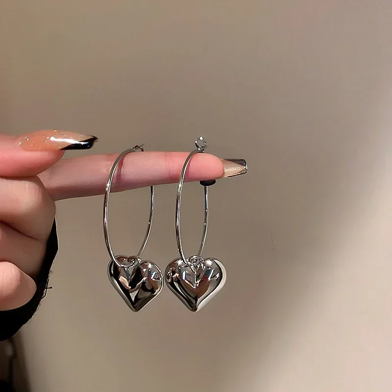 Top Trends: Fashion Simple 925 Silver Needle Heart Earrings For Women Holiday Gifts Vintage Luxury Ear Rings Gothic Jewelry Accessories Shoppable Styles