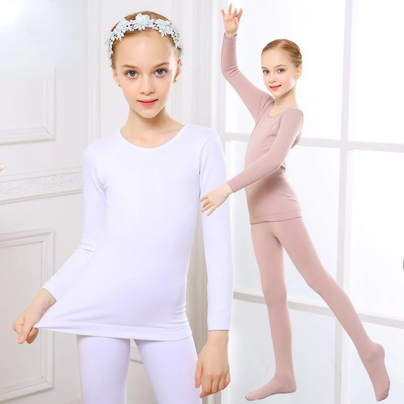 Top Trends: Girls Underwear Set Autumn Winter Fleece Warm Thermal Underwear For Kids Slim Dance Teen School Children Clothes Set 10 12 Years Shoppable Styles