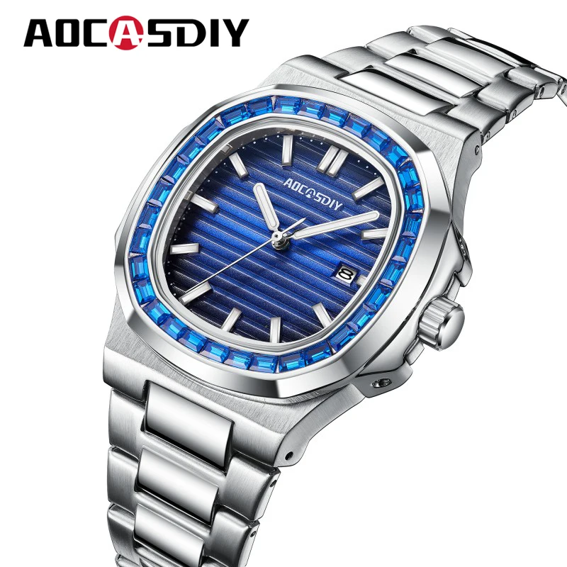 Top Trends: 2023 New AOCASDIY Luxury Watch Business Waterproof Male Clock Luminous Date Stainless Steel Square Quartz Men Watch Reloj Hombre Shoppable Styles