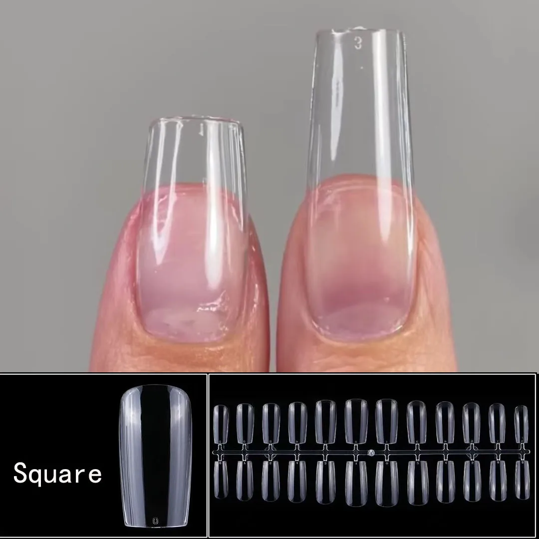 Top Trends: Fake Nails Press On Soft Gel Nails Square Artificial False Nails Full Cover Tips Nail Accessories Tool 120pcs Shoppable Styles