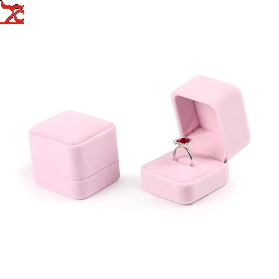 Top Trends: Pink Round Flannelette Jewelry Box Set Box Ring Box Pendant Bracelet Necklace Pearl Necklace Set Packing Box Shoppable Styles - Image 3