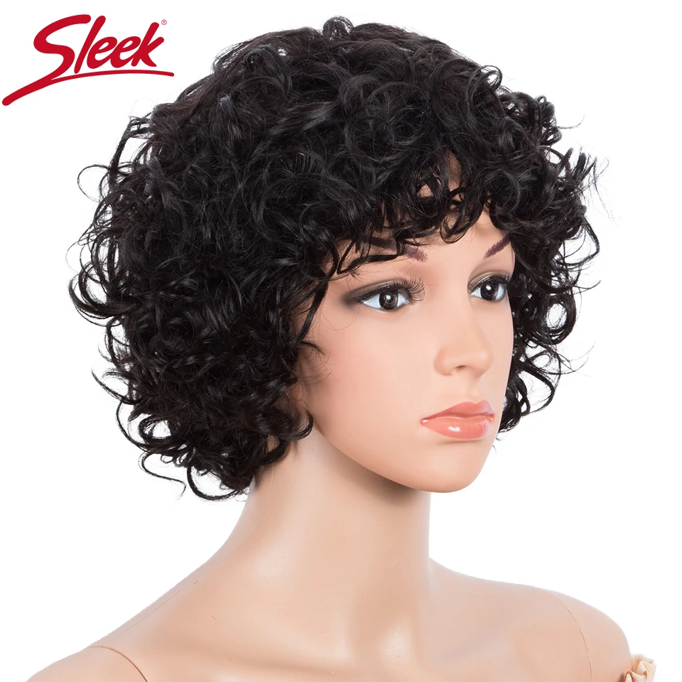 Top Trends: Sleek Curly Human Hair Wig For Women Real Short Brazilian Hair Wigs Water Wave Pixie Cut Wigs Natural Human Hair Wigs For Man Shoppable Styles - Image 2