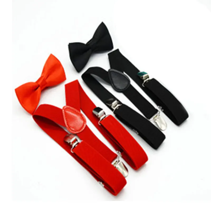 Top Trends: Bow Tie Suspenders Set For Baby Boys Elastic Solid Color Y-Back Braces Adjustable Suspender Children Matching Tuxedo Suit Brace Shoppable Styles - Image 3