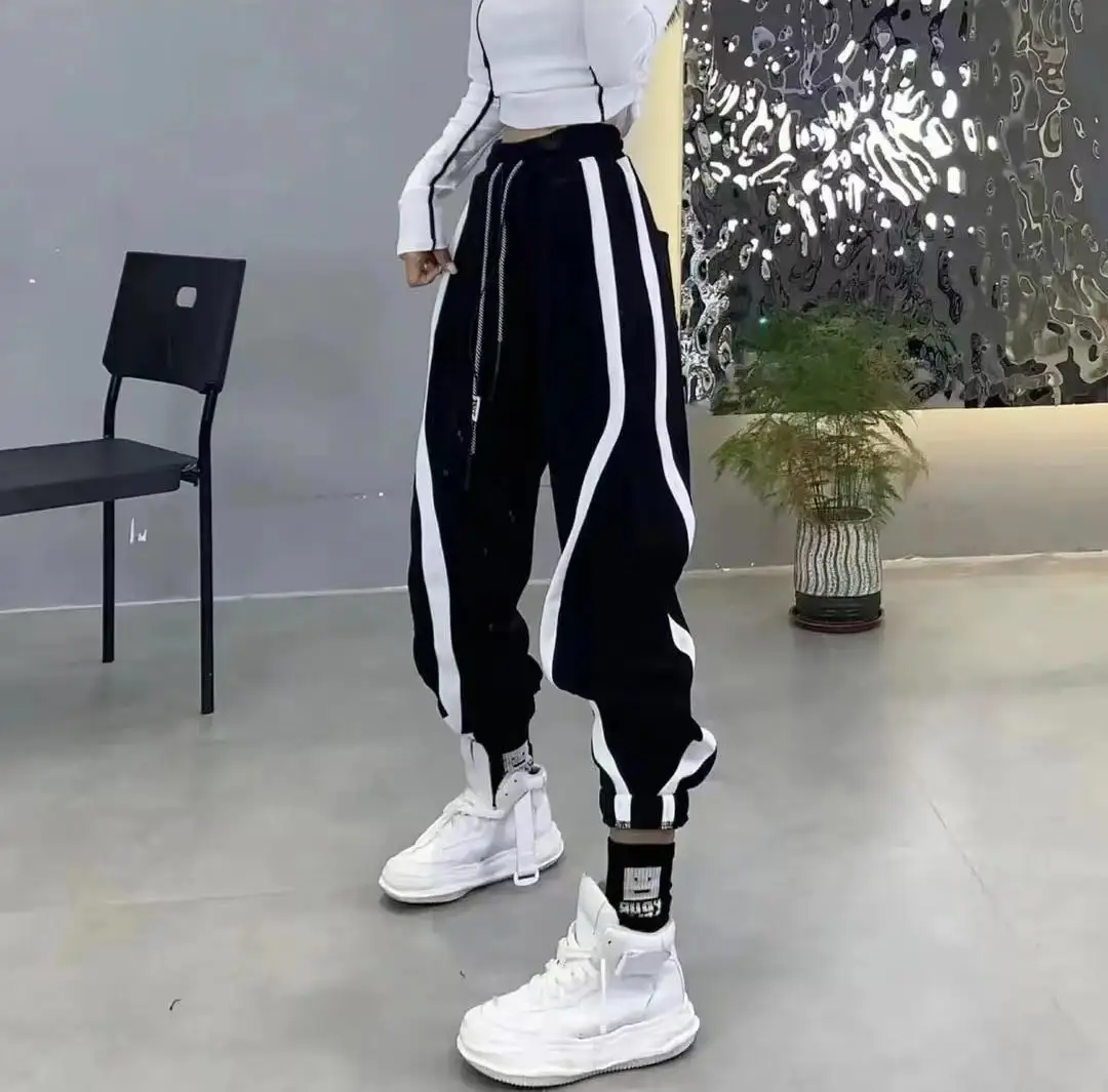 Top Trends: 2022 Side Stripe Women Pants Black Jogging Sweatpants Women For Pants Baggy Sports Pants Gray Jogger High Waist Female Trousers Shoppable Styles