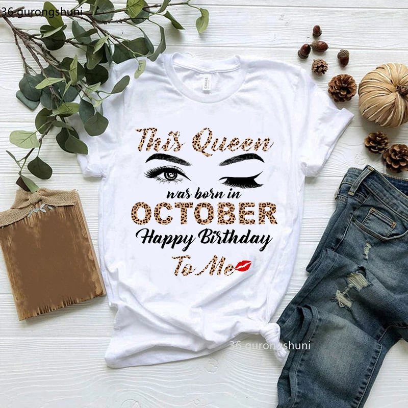 Top Trends: This Queen Was Boin In November December T Shirt Happy Birthday Leopard Graphic Print T-Shirt Women Clothes Female Summer Tops Shoppable Styles