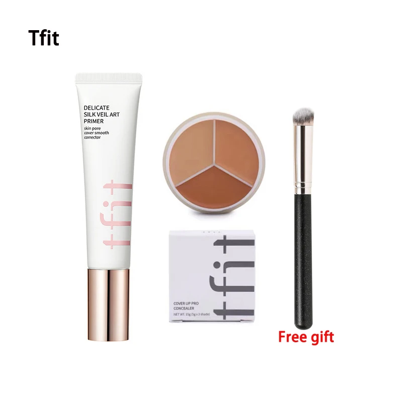 Top Trends: TFIT Makeup Base Face Primer Concealer Invisible Pore Light Oil-Free Skin Pore Cover Smooth Corrector Foundation Korea Cosmetic Shoppable Styles