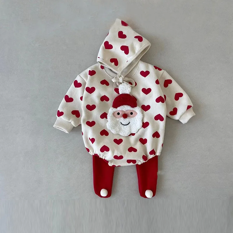 Top Trends: Winter Warm Christmas Baby Long Sleeve Fleece Bodysuit Cute Newborn Warm Christmas Clothes Boy Girl Infant Jumpsuit 0-24M Shoppable Styles