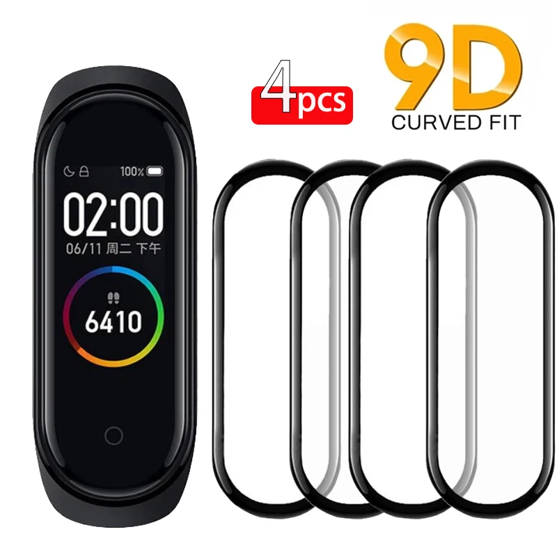 Top Trends: 9D Full Protective Film For Xiaomi MI Band 7 6 Strap Smartwatch Accessories Tempered Glass Screen Protectors For Xiaomi Band 5 4 Shoppable Styles