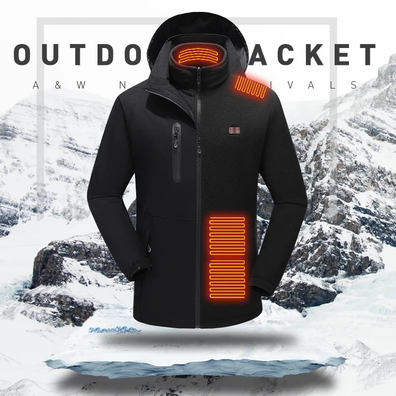 Top Trends: 15 Areas Heated Jacket Men's Warm Vest USB Men's Heating Jacket Heated Vests Coat Hunting Hiking Camping Autumn Winter Male 2023 Shoppable Styles