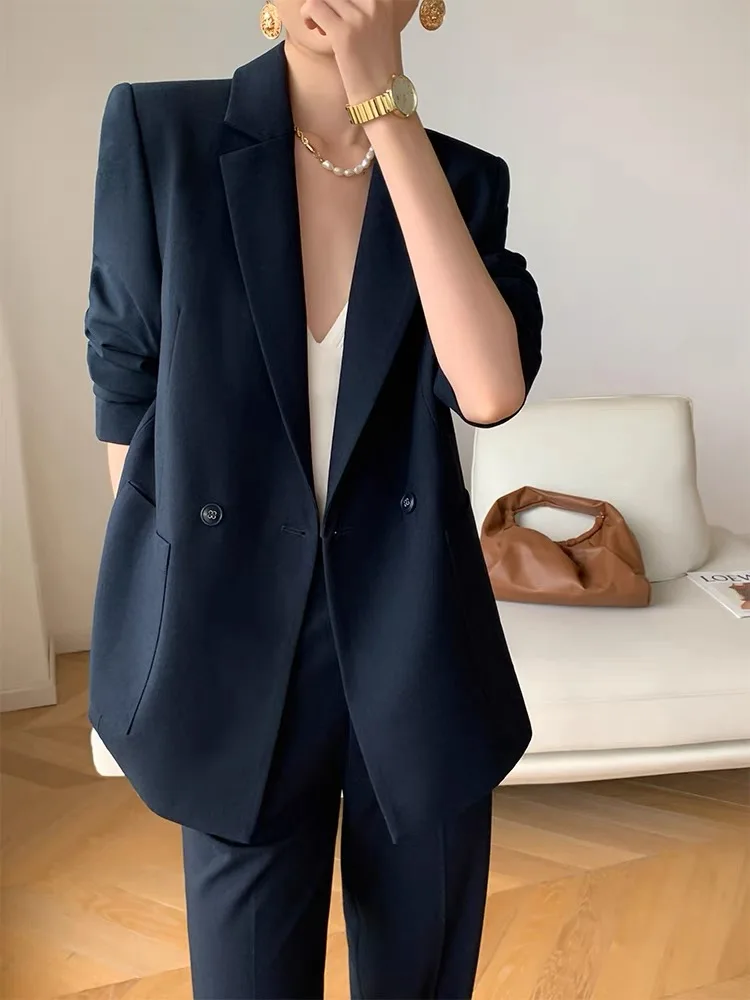 Top Trends: Vintage Slim Fit Women Trousers Suits Formal Casual Business Jacket &amp; Pencil Pants Ladies Two Pieces Blazer Set Femme Outfits Shoppable Styles