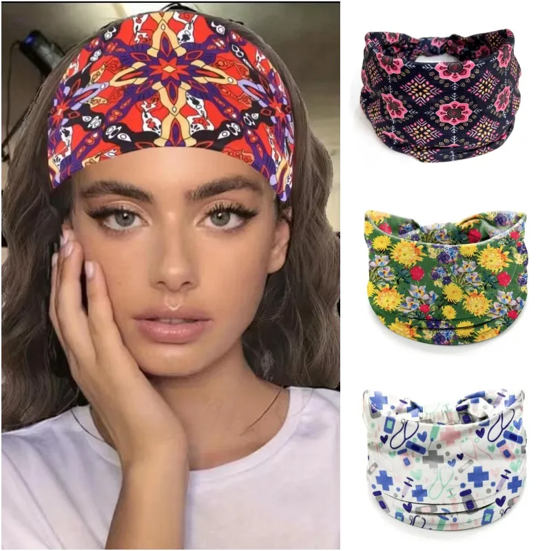 Top Trends: Bohemian Twisted Wide Cotton Stretch Headbands Women Headwrap Turban Headwear Bandage Hairbands Bandana Headbands Hair Acceessor Shoppable Styles