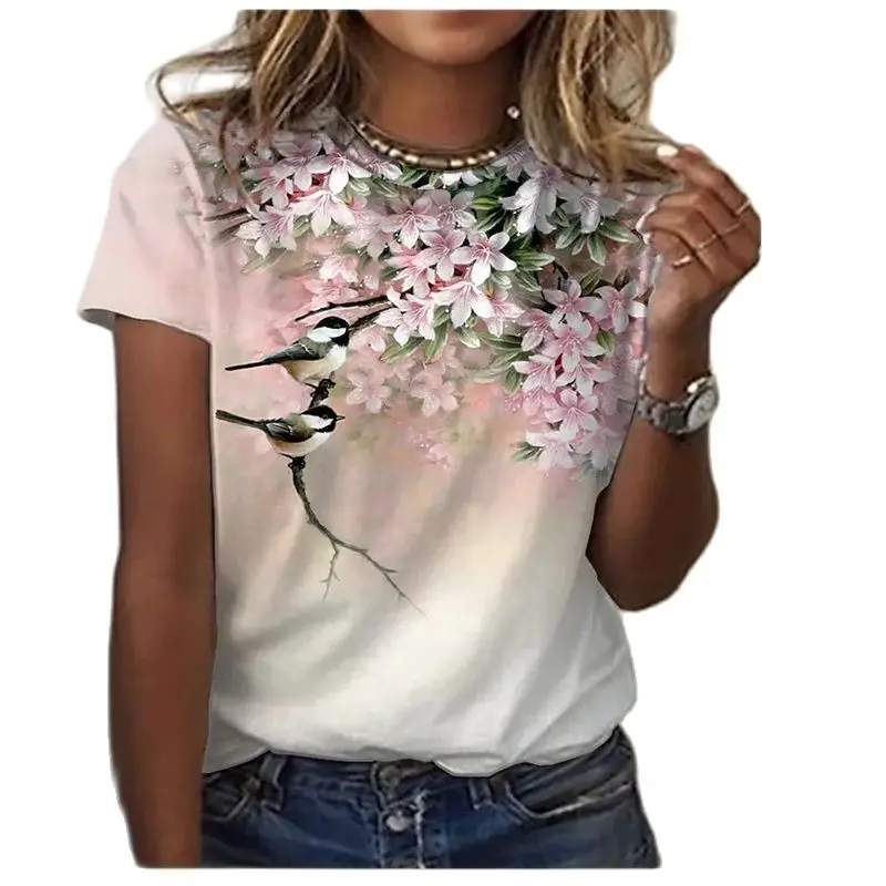 Top Trends: New Women's Summer T-shirt Harajuku Vintage Casual High Street T-shirt Women Fashion Short Sleeve Floral T-shirt Female Clothing Shoppable Styles