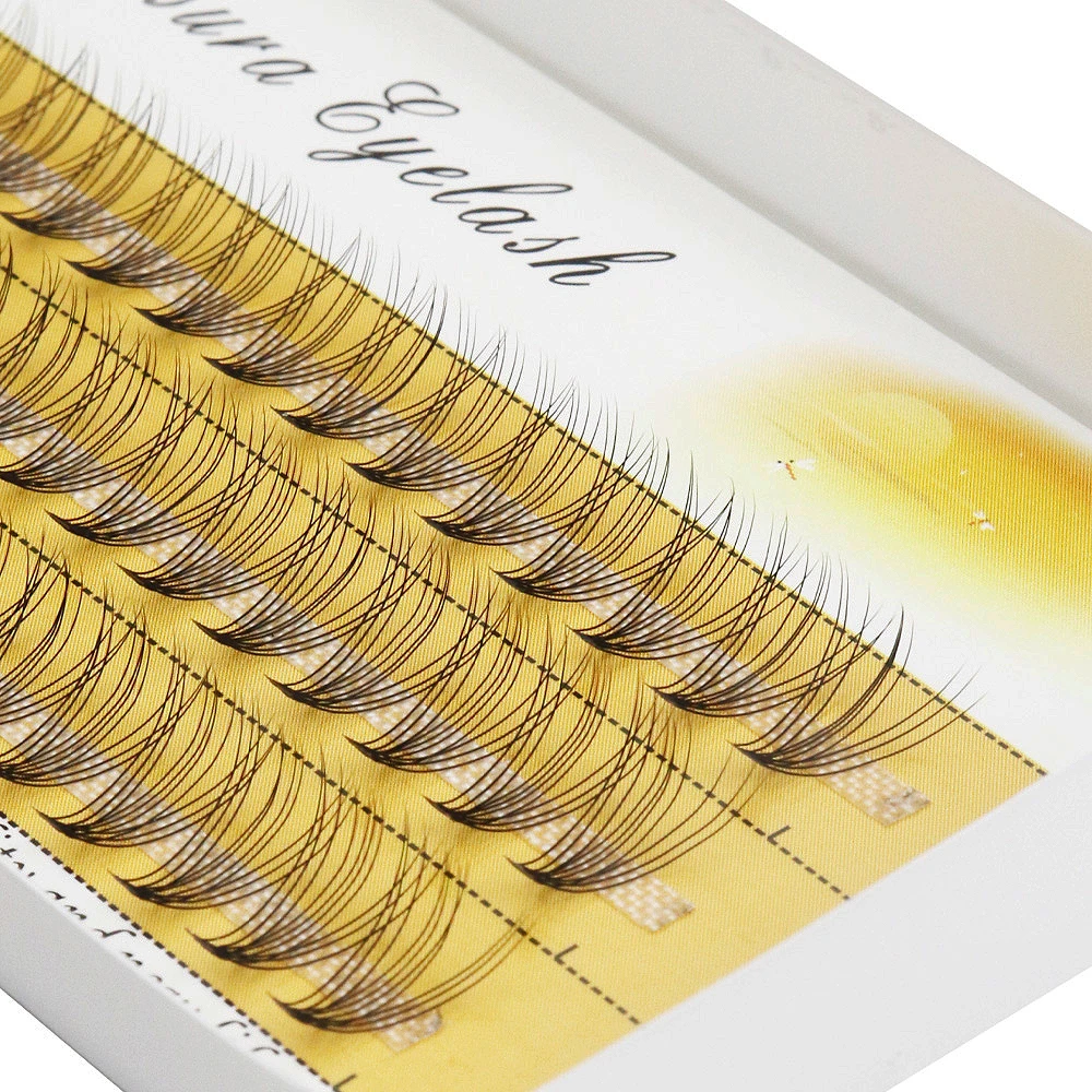 Top Trends: Natural 10D Mink Eyelash Extensions 1 Box / 60 Bundles Natural 3D Russia Individual Cluster Eyelash Makeup Tools Wholesale Cilia Shoppable Styles