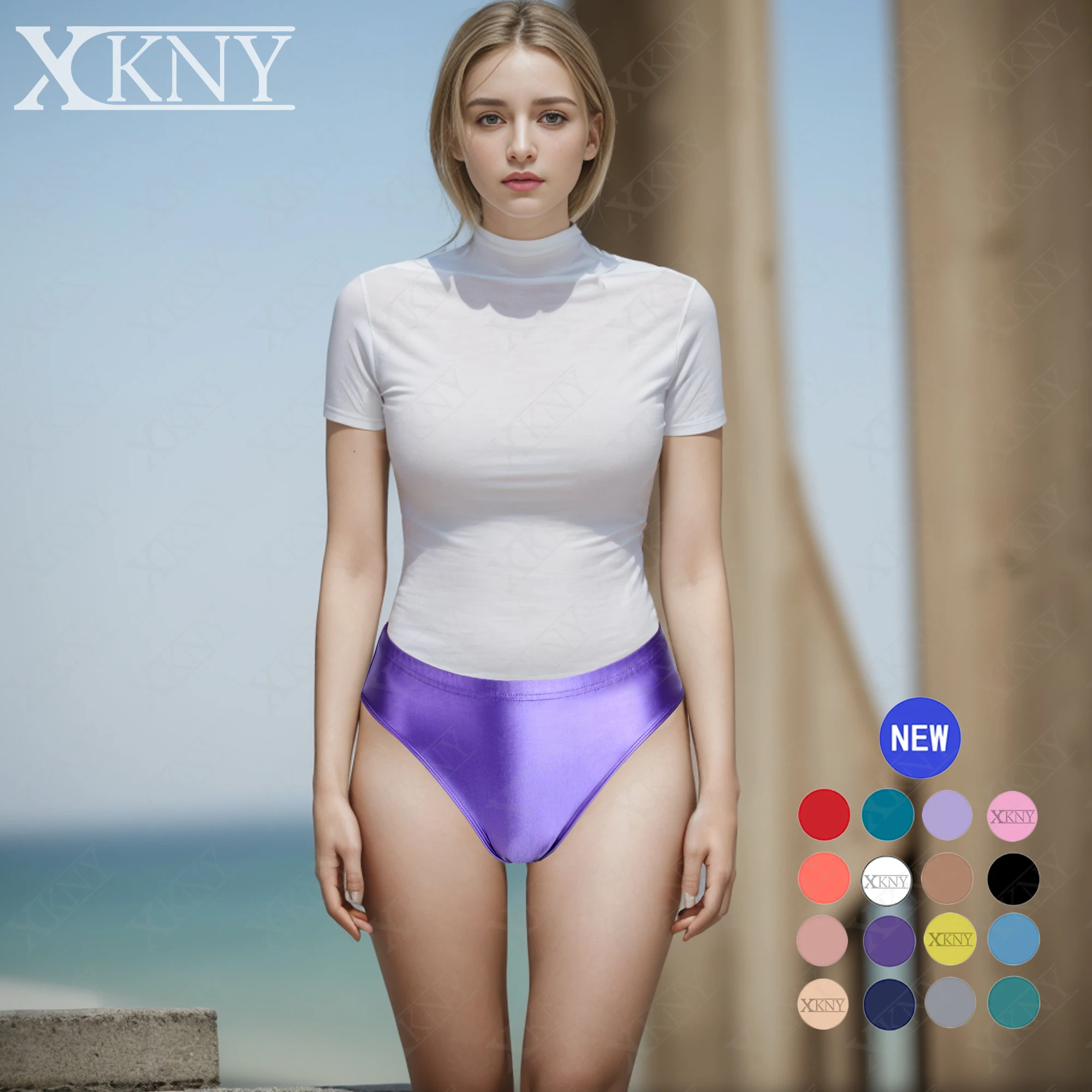 Top Trends: XCKNY Satin Glossy Briefs Bikini Shinny Smooth Underpants Silky Solid Bikini Low-waisted Tights Underpants Oily Swimming Trunks Shoppable Styles