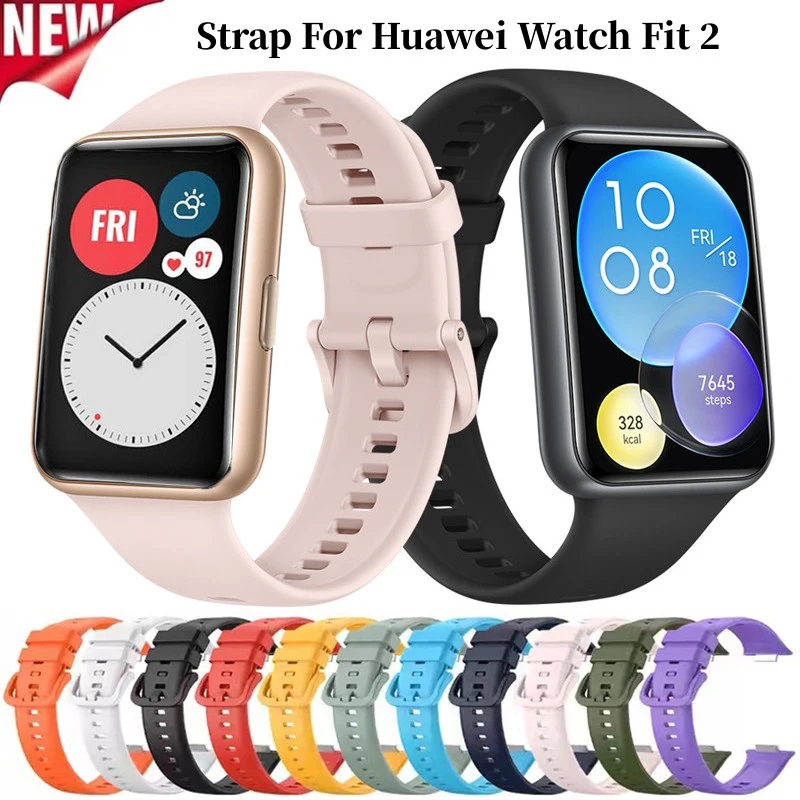 Top Trends: Silicone Band For Huawei Watch Fit 2 Strap Smartwatch Wristband Metal Buckle Sport Replacement Bracelet Huawei Watch Fit2 Correa Shoppable Styles