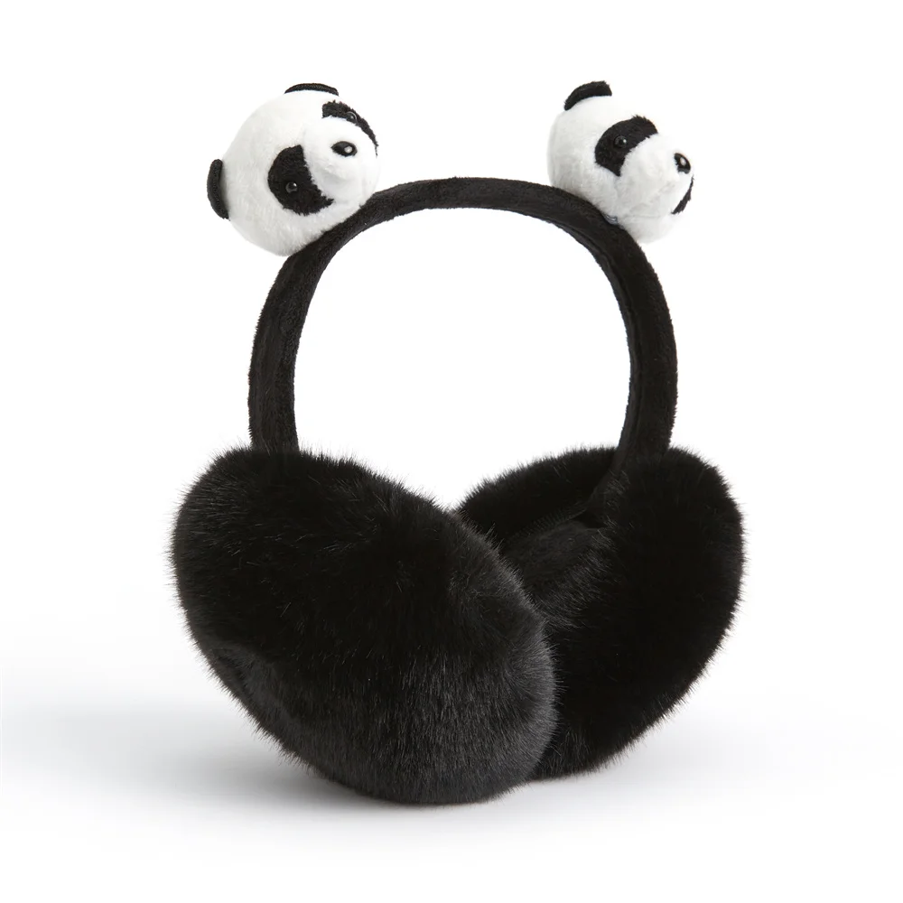 Top Trends: New Panda Earmuffs 2023 Autumn Innovative Luxurious Cute Plush Panda Soft Ear Muffs For Girl Woman Christmas Present Shoppable Styles