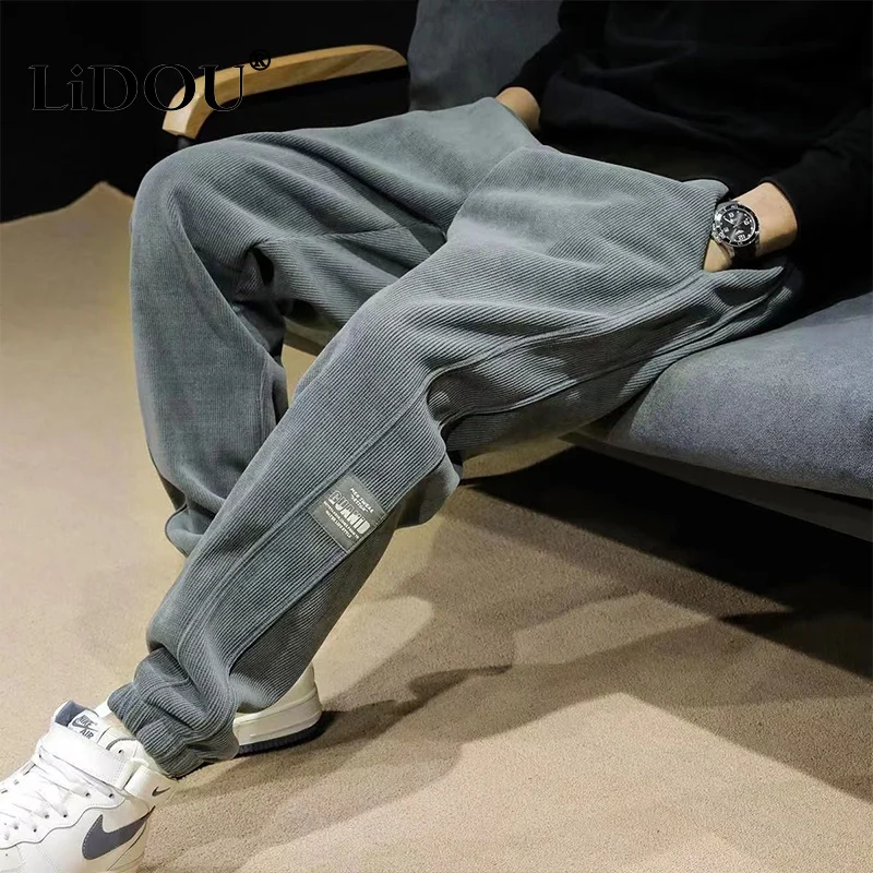 Top Trends: Spring Autumn New Fashion Temperament Trend Solid Color Pants Men Versatile Korean Simple Korean Loose Trousers Male Sweatpants Shoppable Styles