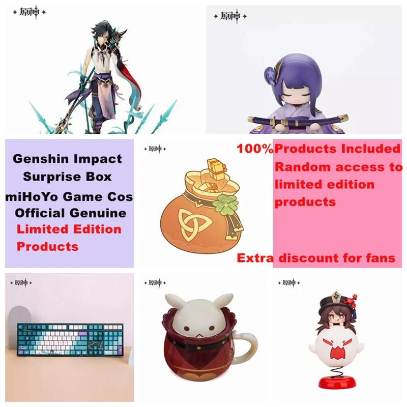 Top Trends: Genuine Anime Genshin Impact Gift Box Klee Figures Doll Keypads Badge Cosplay Gift For Kids Birthday Gift MiHoY Official New Shoppable Styles