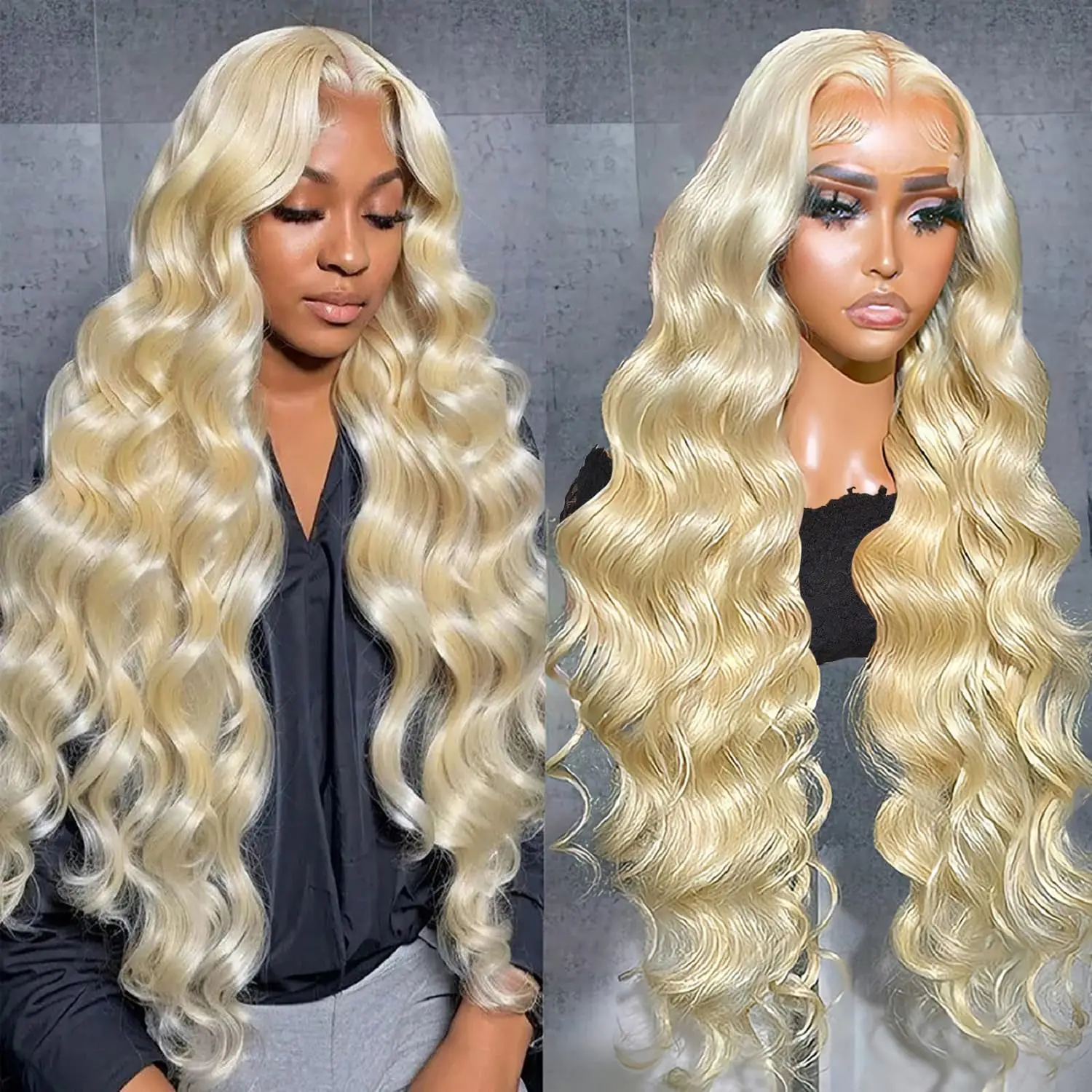 Top Trends: 613 Blonde Body Wave 13x6 Lace Front Human Hair Wig Blonde Body Wave 13x4 HD Lace Frontal Wig 180% Density Glueless Wig Shoppable Styles