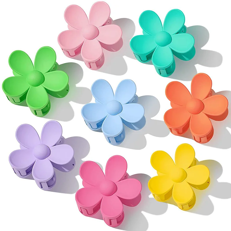 Top Trends: 7CM ABS Material Fashion Flowers Not Easy To Break Women Hair Claw Hairpin Hair Clip Headwear Shark Clip Women Hair Accessories Shoppable Styles