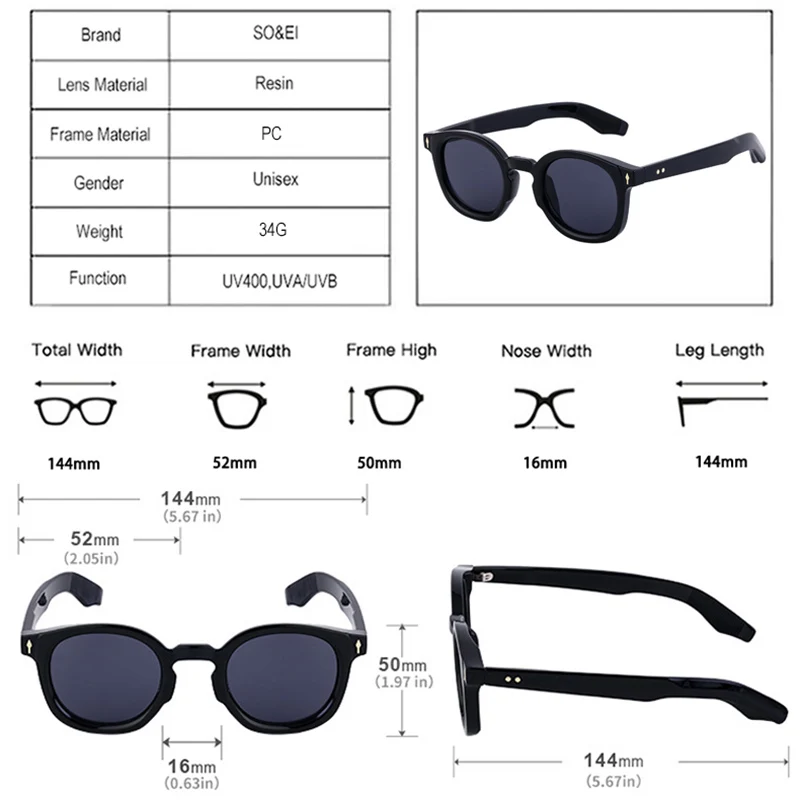 Top Trends: SO&EI New Oval Sunglasses Women Rivets Shades UV400 Vintage Round Men Fashion Blue Leopard Sun Glasses Shoppable Styles - Image 5