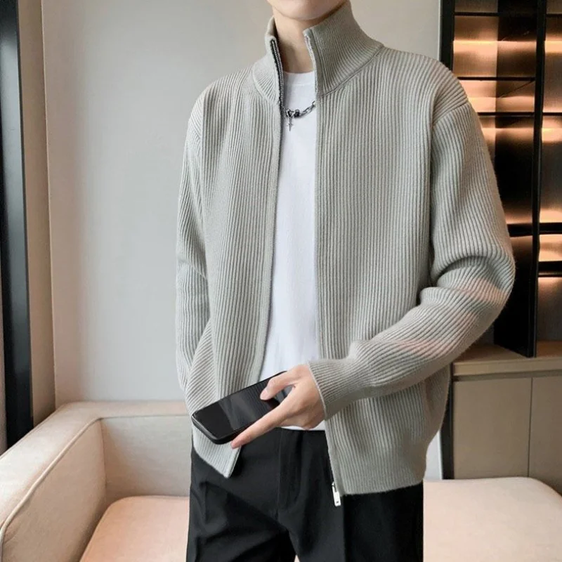 Top Trends: 2023 New Spring And Autumn Fashion Stand Neck Pit Stripe Long Sleeve Sports Loose Casual Trend Versatile Men's Solid Coat Shoppable Styles