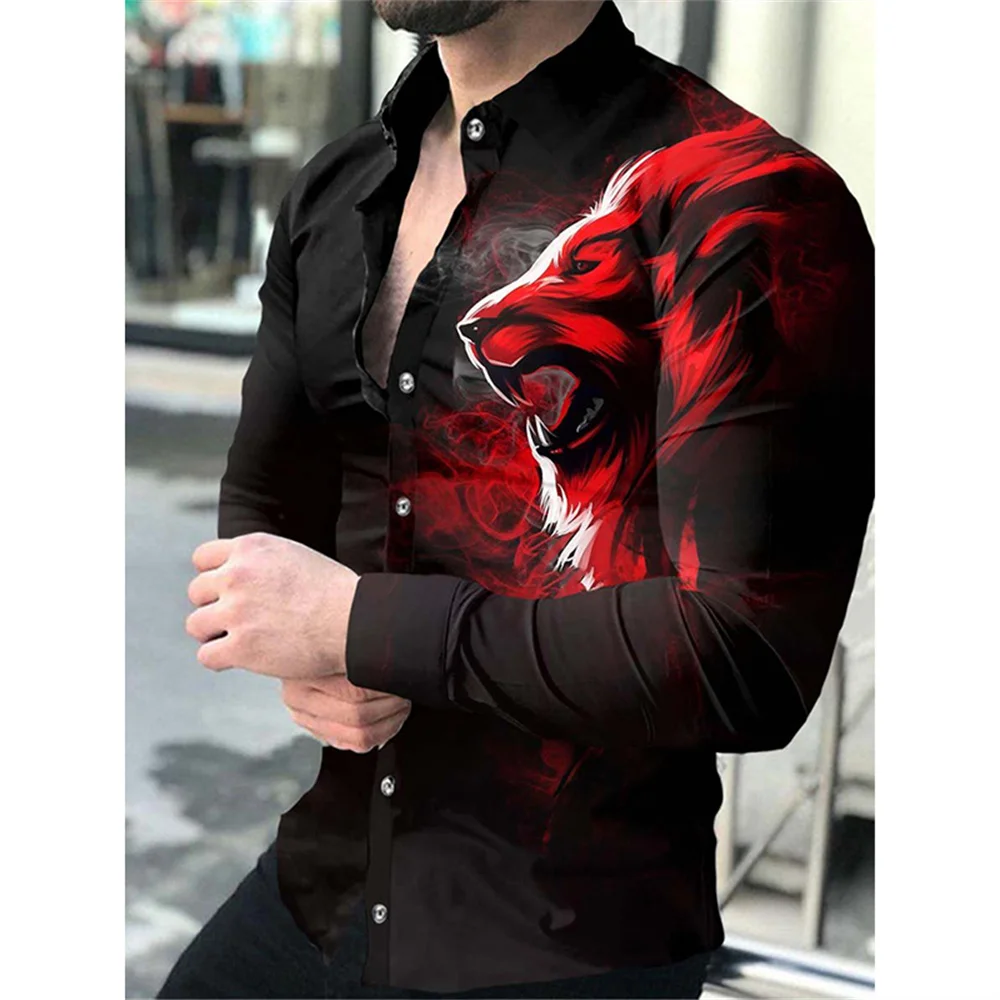 Top Trends: 2021 High Quality European American Men&#039;s Clothing Casual Fashion Printed Shirt Single-Breasted Cardigan Long Sleeve Shirt Men Shoppable Styles