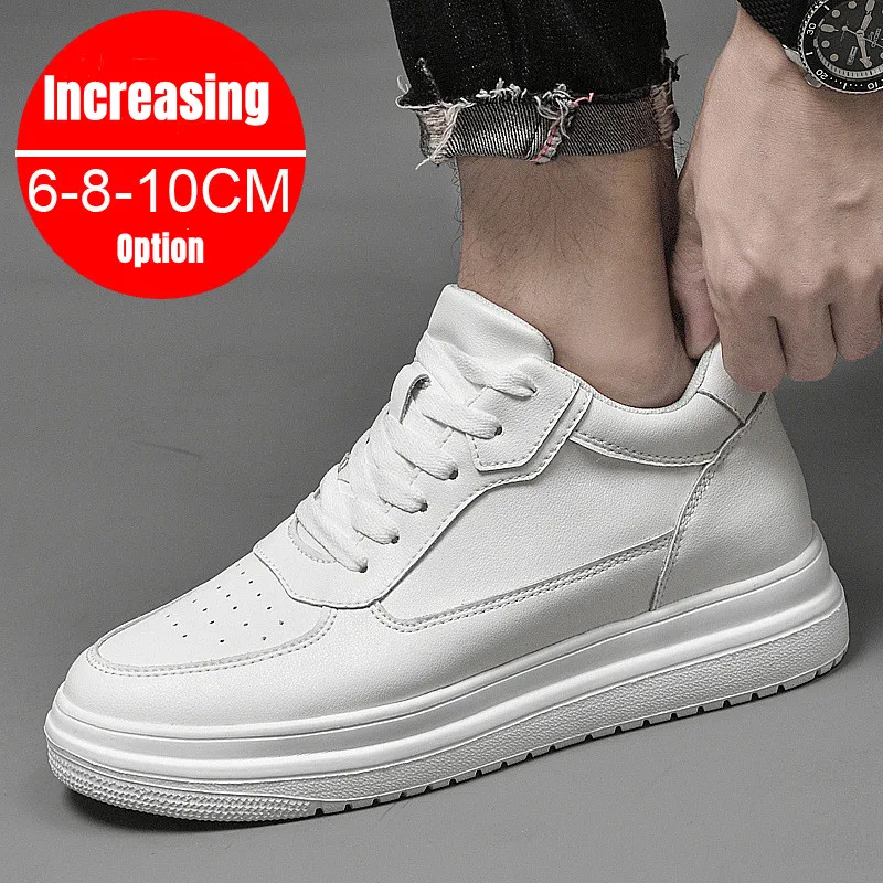 Top Trends: PDEP Summer Invisible Height Increasing 6cm, 8cm10cm White Men's Breathable ELevator Sports Casual Sneaker Shoes Shoppable Styles