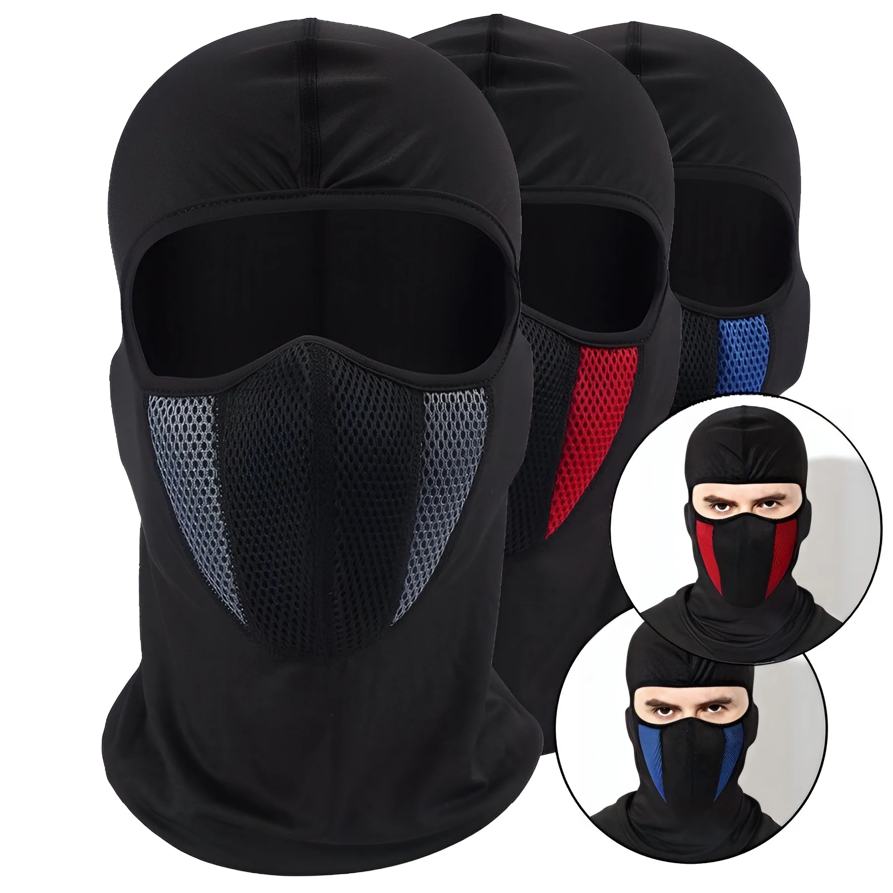 Top Trends: Breathable Balaclava Motorcycle Full Face Mask Motorbike Cycling Bike Mask Motocross Helmet Hood Moto Riding Neck Face Mask Shoppable Styles - Image 2