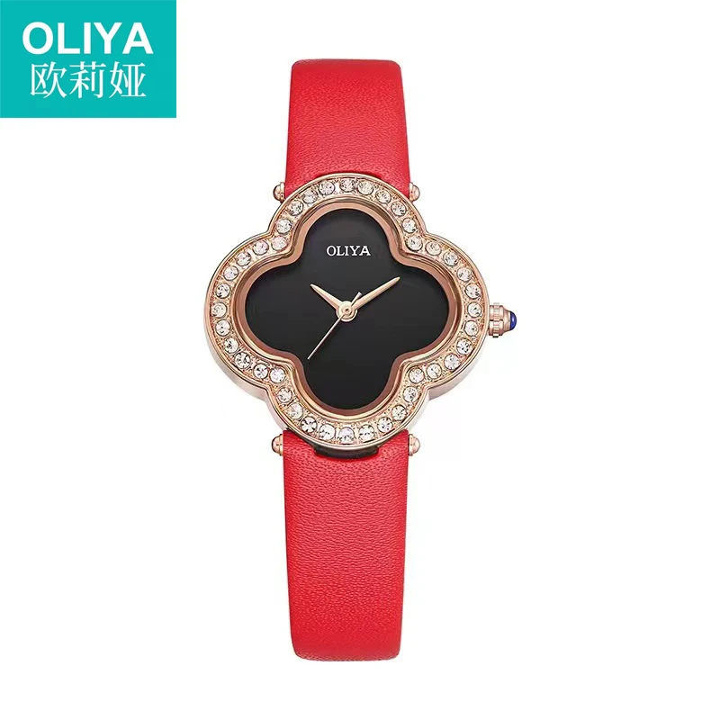 Top Trends: Lucky Girl Watch Leather Strap Diamond Ladies Ladies Ladies' Nift Hope Faith Shell Ladies Quartz Watch Watches For Women Shoppable Styles