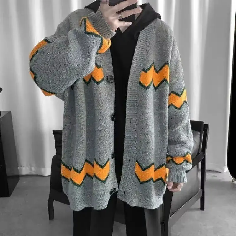 Top Trends: Autumn Winter KPOP Fashion Style Harajuku Slim Fit Tops Loose Casual All Match Korean Style Outerwear Button Cardigan Sweaters Shoppable Styles